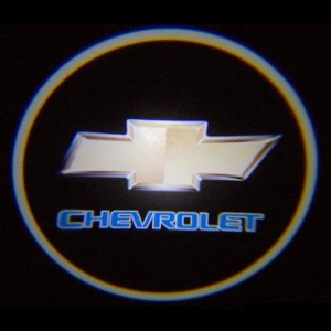 Светодиодная подсветка дверей автомобиля с логотипом Chevrolet
