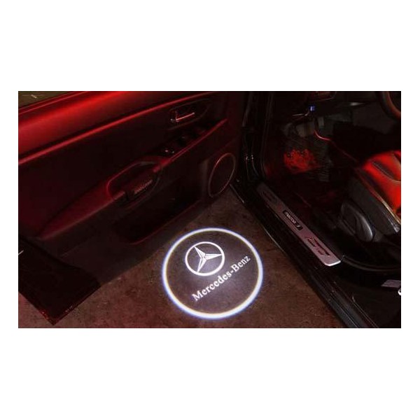 Подсветка дверей с логотипом